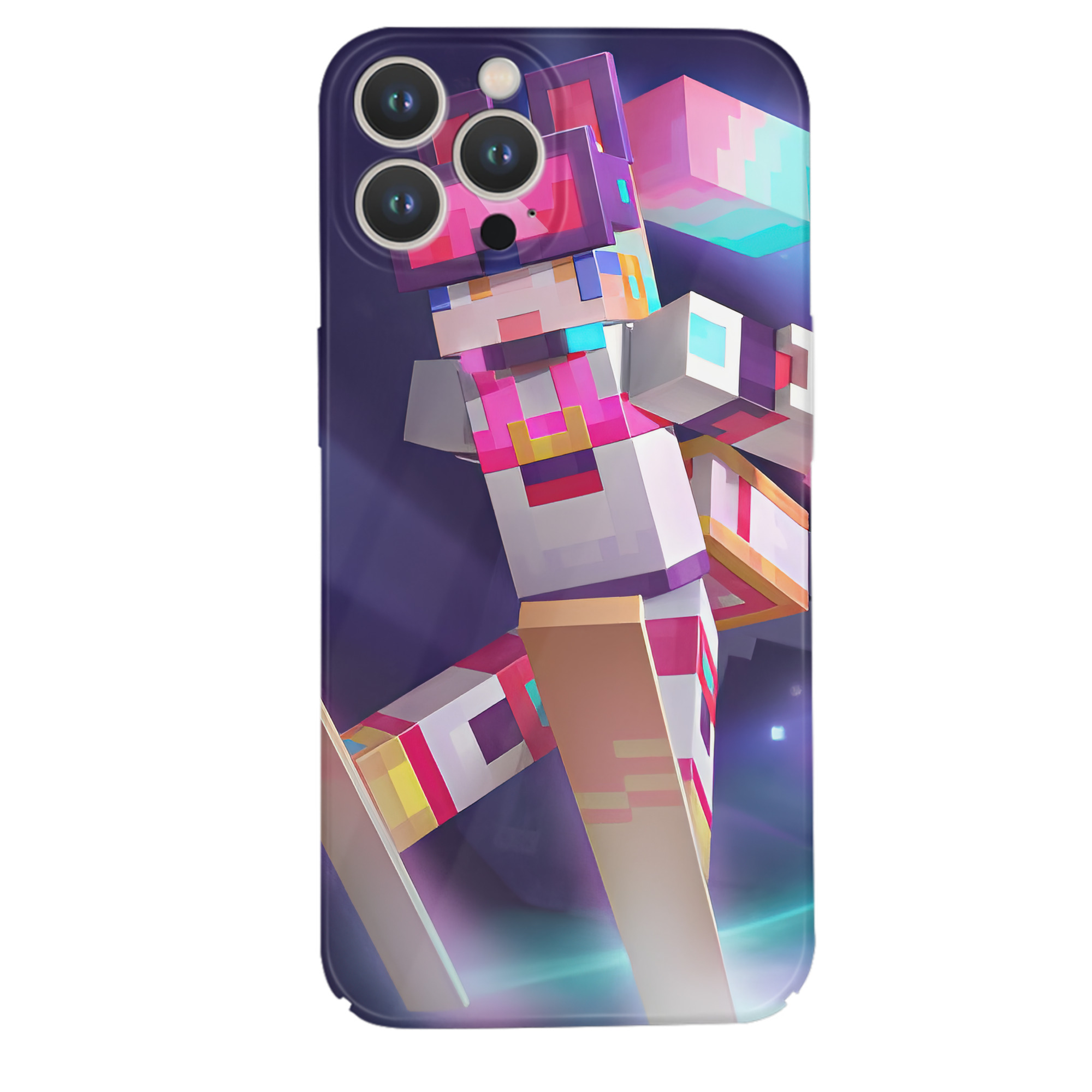 （画像用） マインクラフト ブロックの世界 Minecraft MC Block world 【iPhone 14シリーズ対応】ハードケース